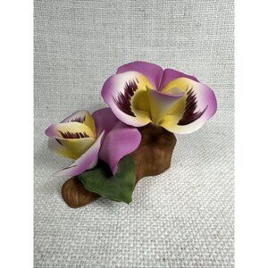 VTG Porcellane Capodimonte HandMade Orchid Figure Classic Italy